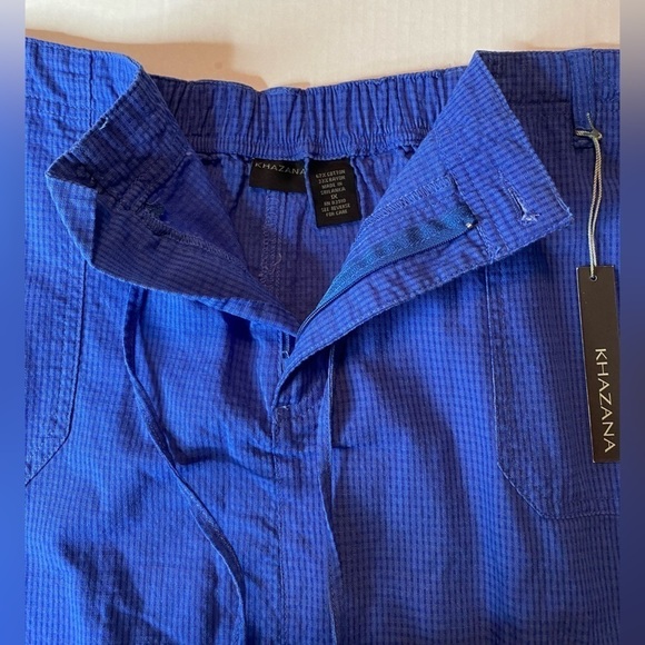 Khazana Womens Plus Size 1X Polyester Rayon Blend Blue Light Airy Midi Skirt - Picture 2 of 10